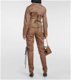 Jean Paul Gaultier x KNWLS cropped denim corset jacket