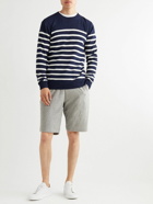 Sunspel - Straight-Leg Cotton-Terry Drawstring Shorts - Gray
