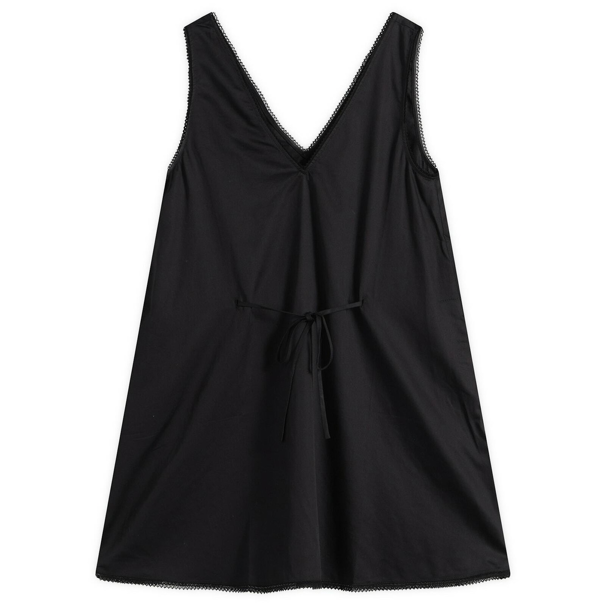 LESET Women's Yoko Lace V-Neck Mini Dress in Black