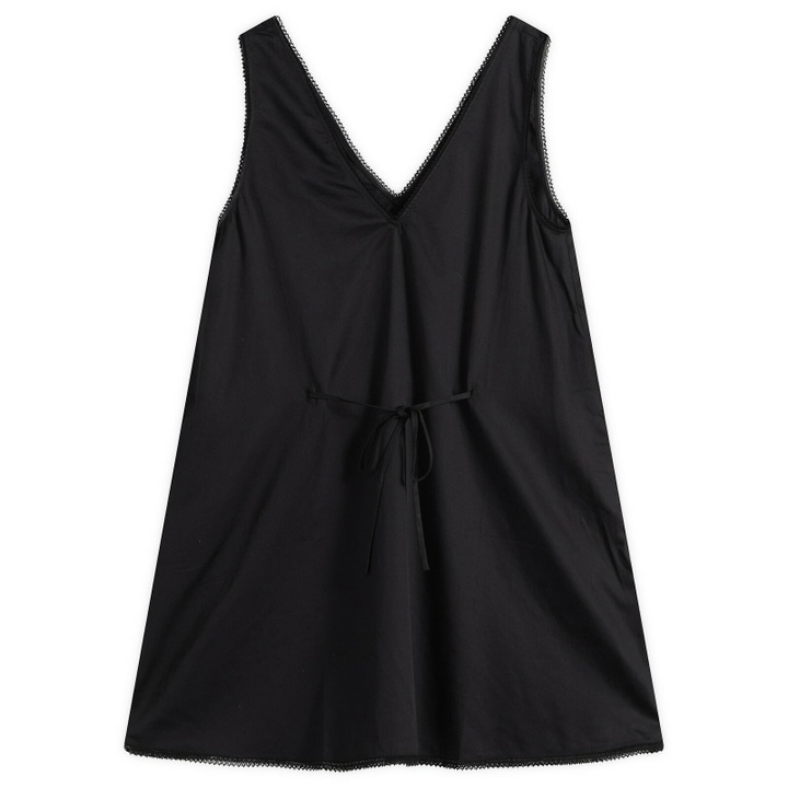 Photo: LESET Women's Yoko Lace V-Neck Mini Dress in Black