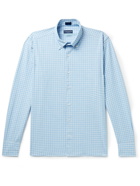 Peter Millar - Cone Shell Button-Down Collar Gingham Cotton-Poplin Shirt - Blue
