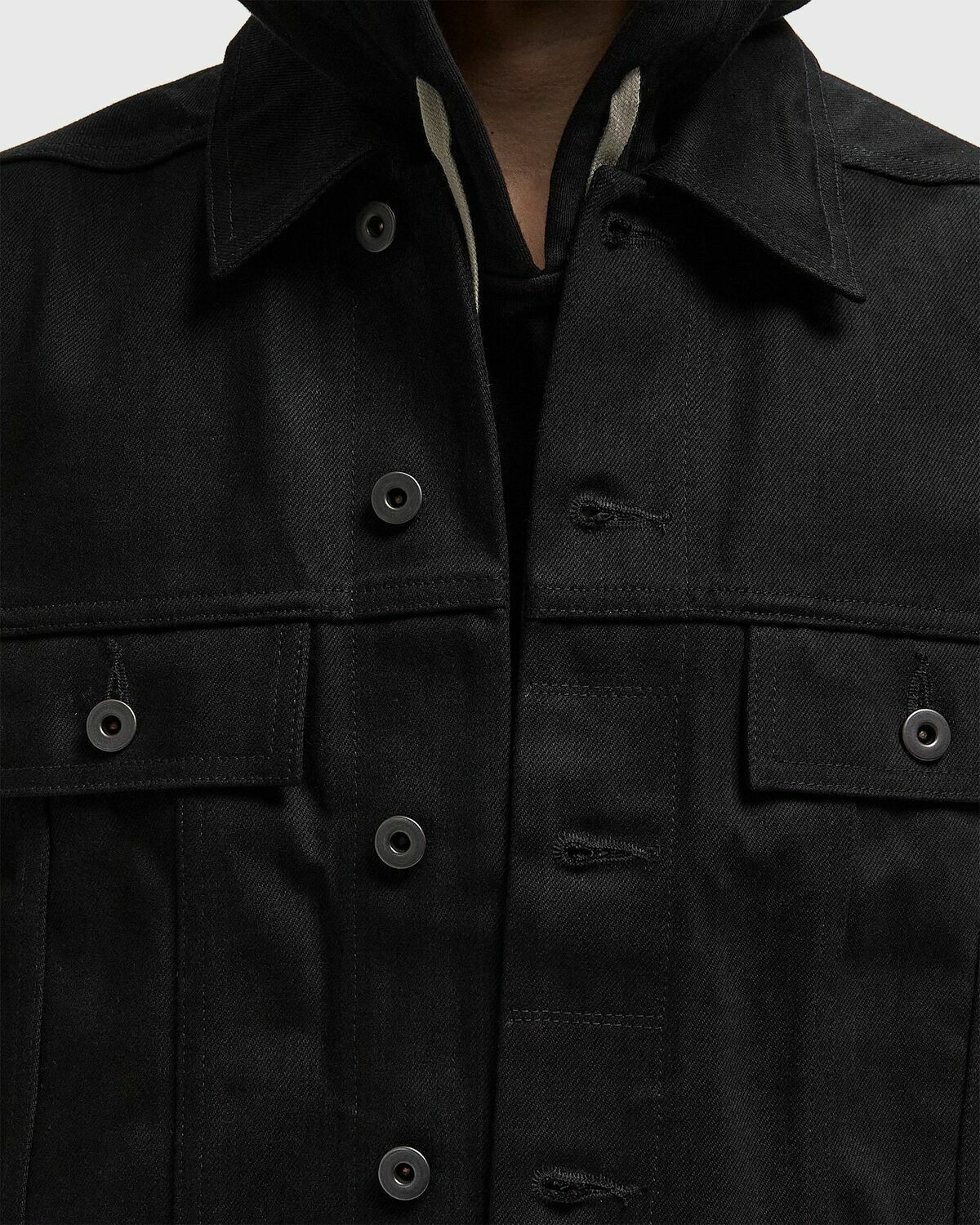 Rick Owens TRUCKER JACKET Black Mens Denim Jacket