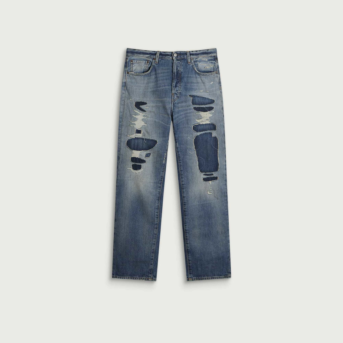 Acne Studios Men's 1996 Blue Map Jeans in Mid Blue