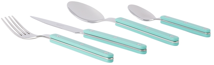 Sabre Green Bistrot Brilliant Flatware Set, 24 pcs