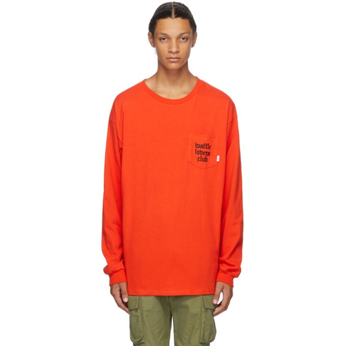 Photo: Vans Red WTAPS Edition Waffle Lovers Club Long Sleeve T-Shirt