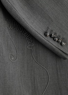 Clea Ashford Embroidered Wool Blazer Grey