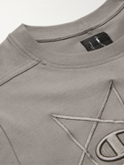 RICK OWENS - Champion Logo-Embroidered Cotton-Jersey T-Shirt - Gray