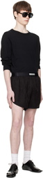 LGN Louis Gabriel Nouchi Black Jacquard Shorts