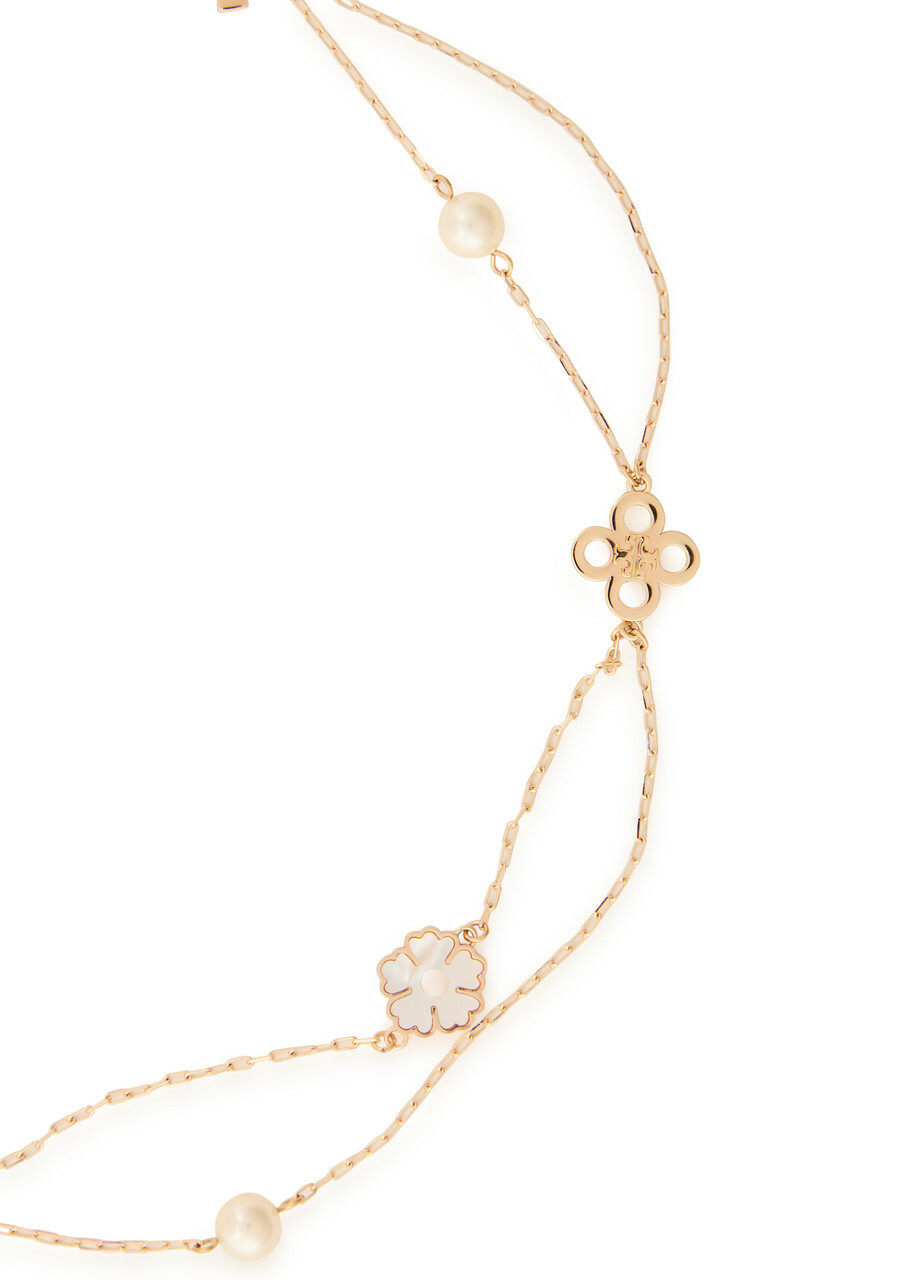 Tory Burch Forget Me Not Layered 18kt Gold-plated Necklace - One Size
