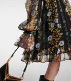 Etro Floral silk crepon minidress