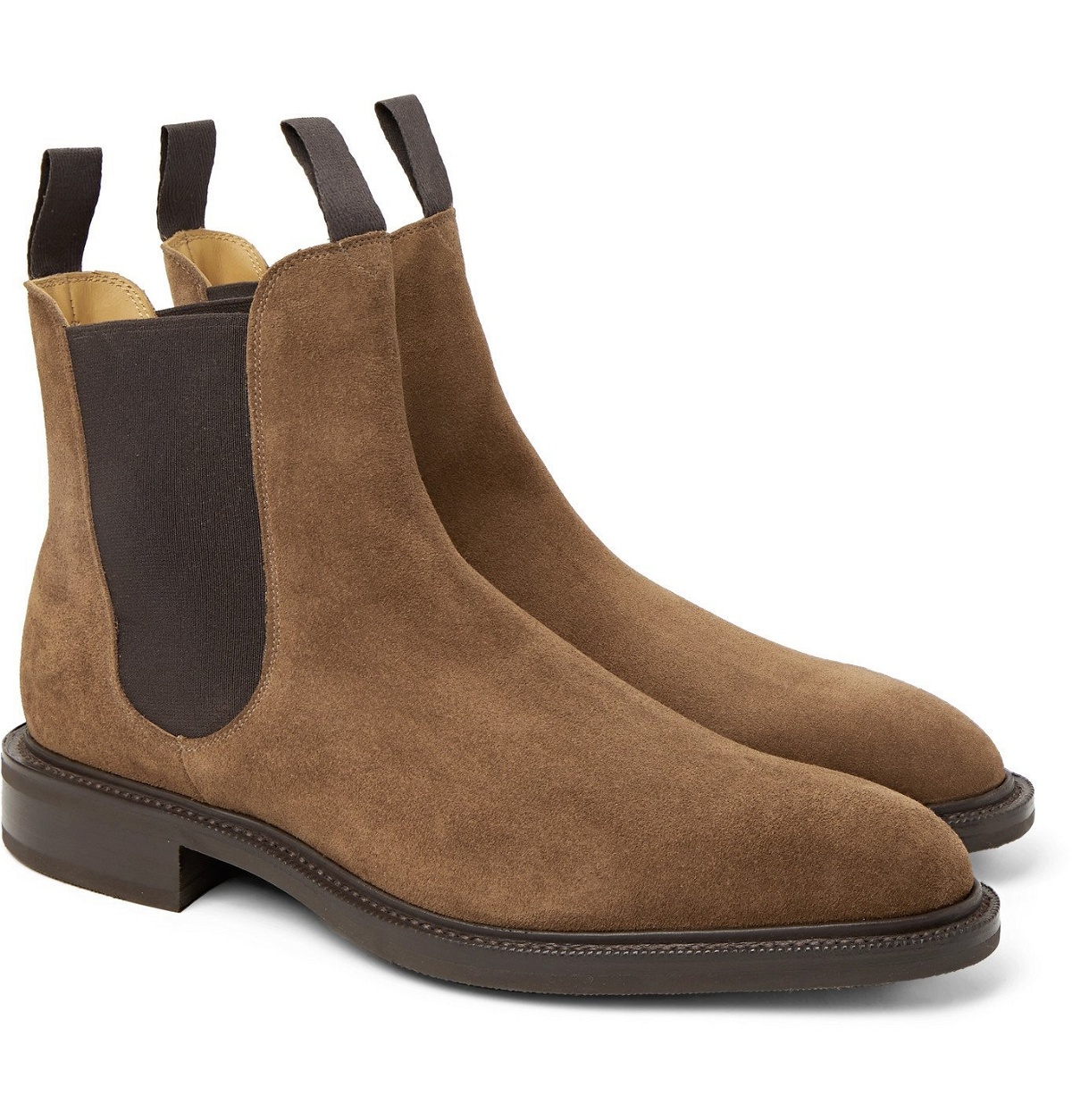 Photo: Edward Green - Newmarket Suede Chelsea Boots - Brown