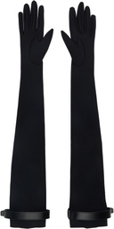 Coperni Black Logo Belted Jersey Gloves