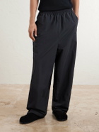 VETEMENTS - Wide-Leg Striped Shell Sweatpants - Black