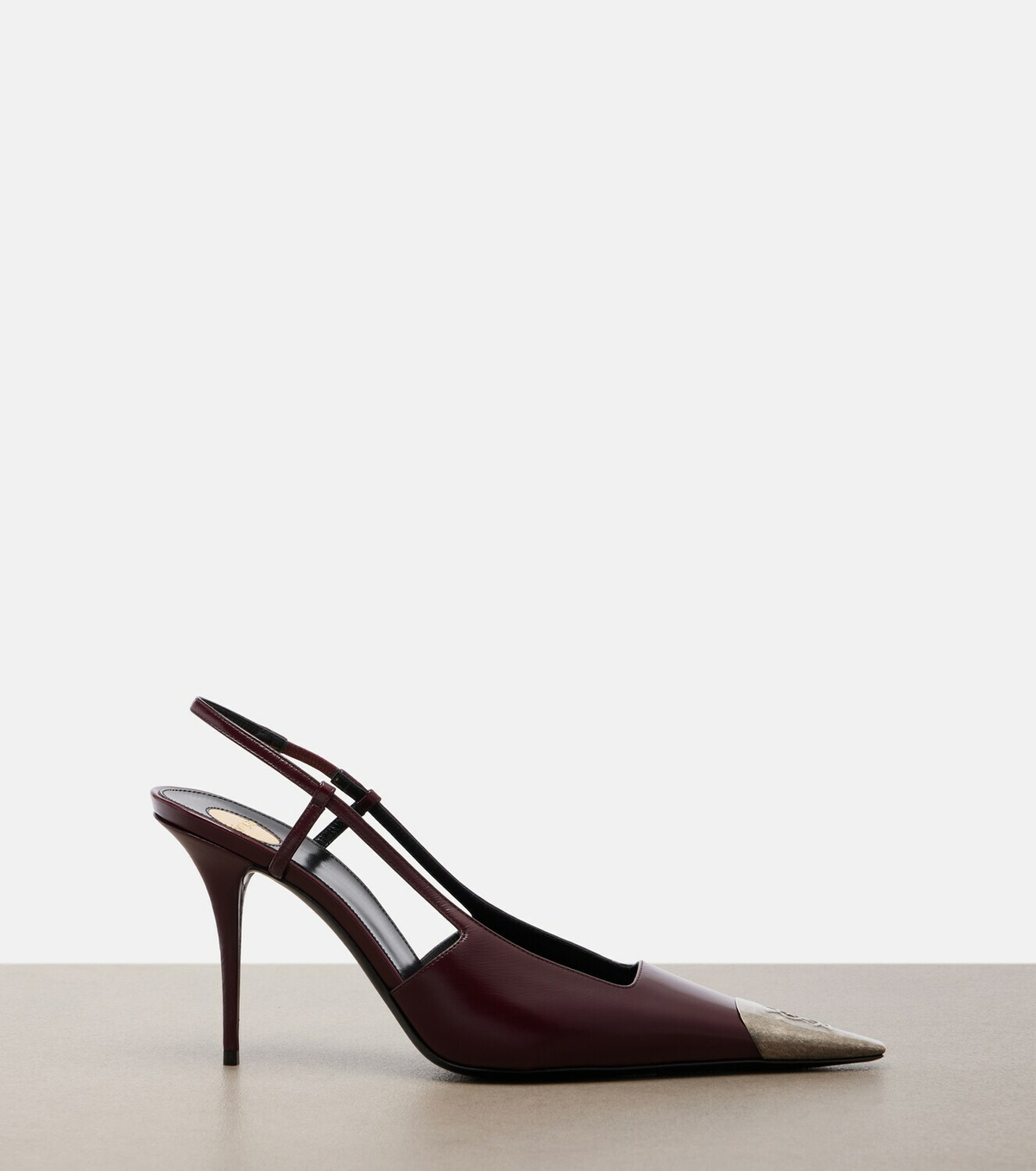Saint Laurent Jeanne leather slingback pumps