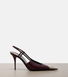 Saint Laurent Jeanne leather slingback pumps