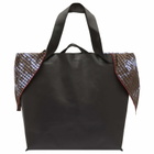 Ottolinger Women's PU Beach Bag in Pitch Black 