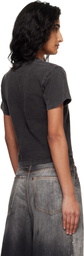 Ottolinger Black Pierced Fitted T-shirt