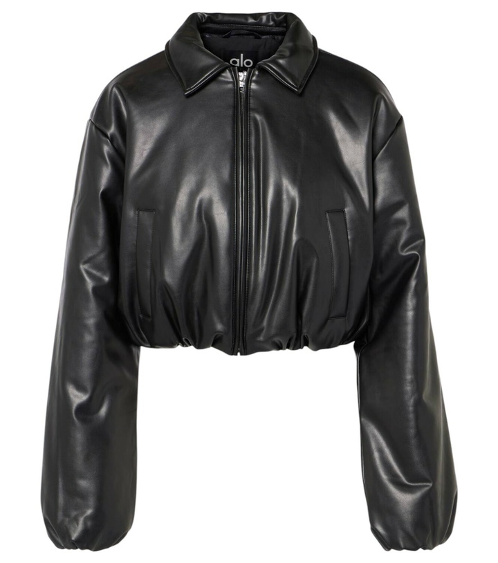 Photo: Alo Yoga Premier faux leather bomber jacket