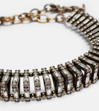 Saint Laurent Pyramid crystal-embellished chain necklace
