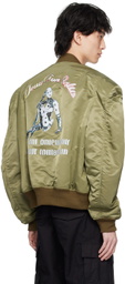 doublet Khaki Printed Bomber Jacket