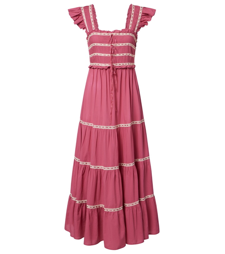 Photo: Rixo Chandra tiered cotton midi dress