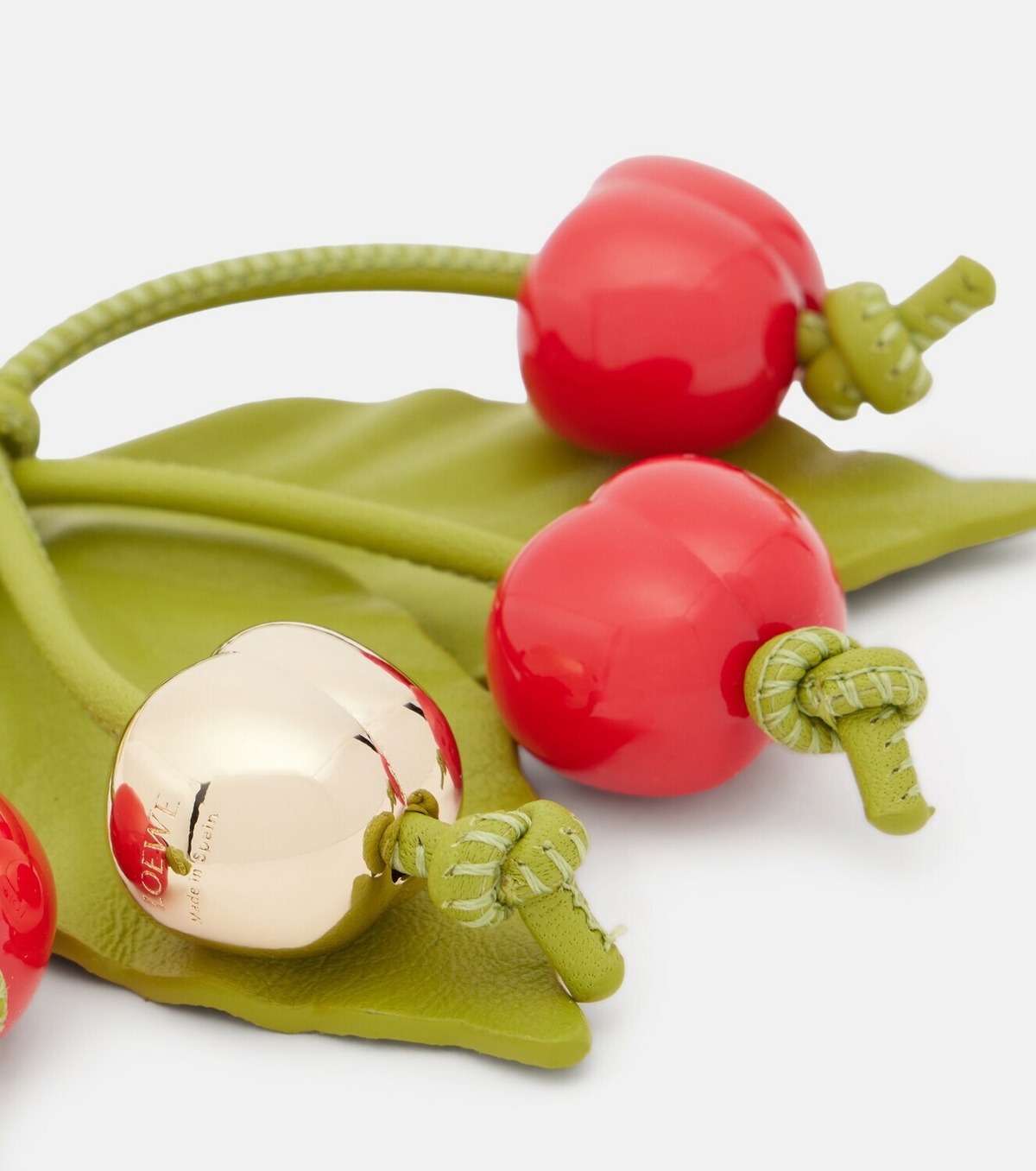 Loewe Paula's Ibiza Cherry leather-trimmed charm