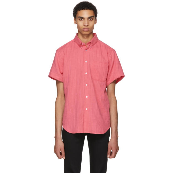 Photo: Naked and Famous Denim Pink Double Weave Gauze Shirt