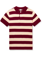 Aspesi - Striped Cotton Polo Shirt - Red