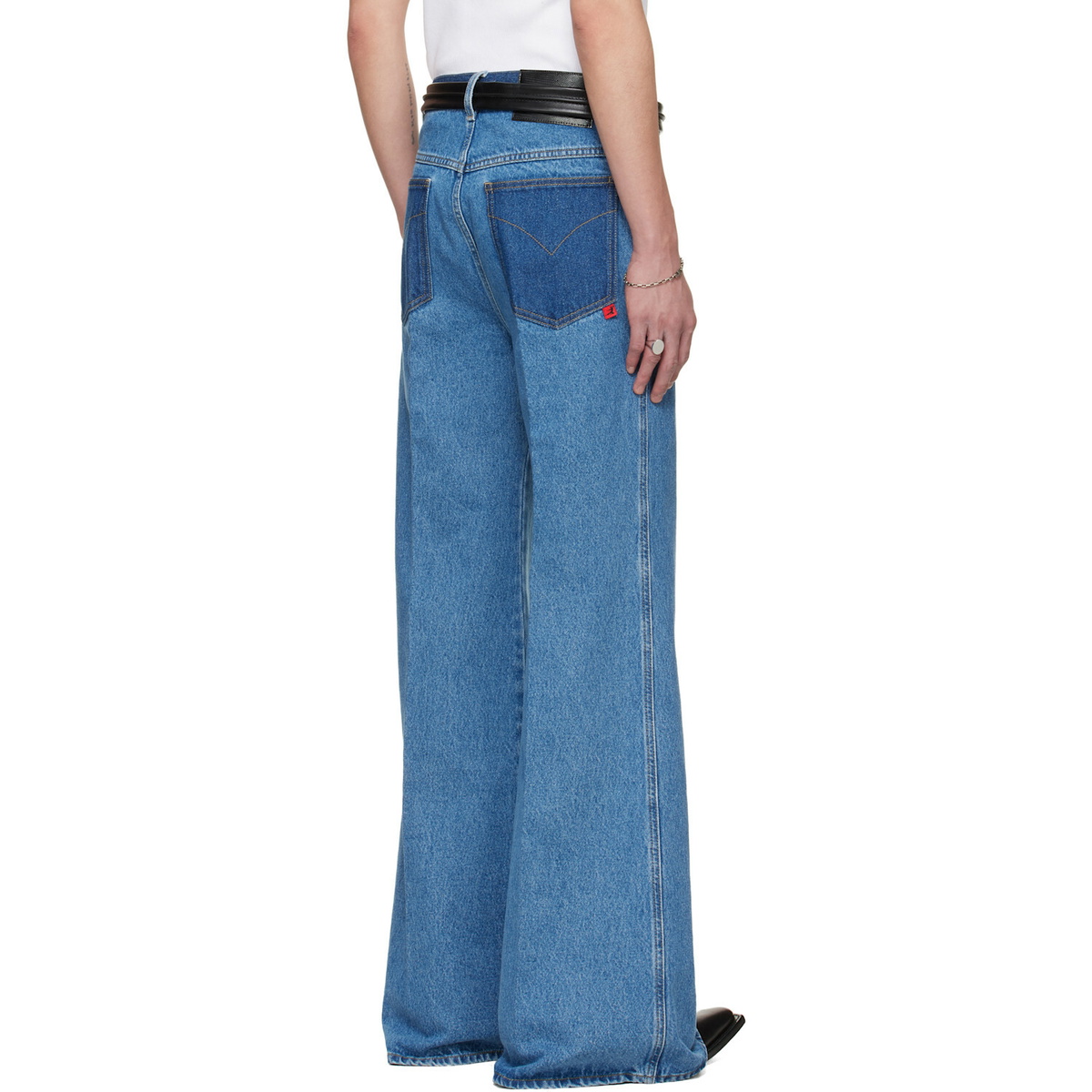 LU'U DAN BRUCE LEE x LỰU ĐẠN Blue Nocturnal Flare Jeans