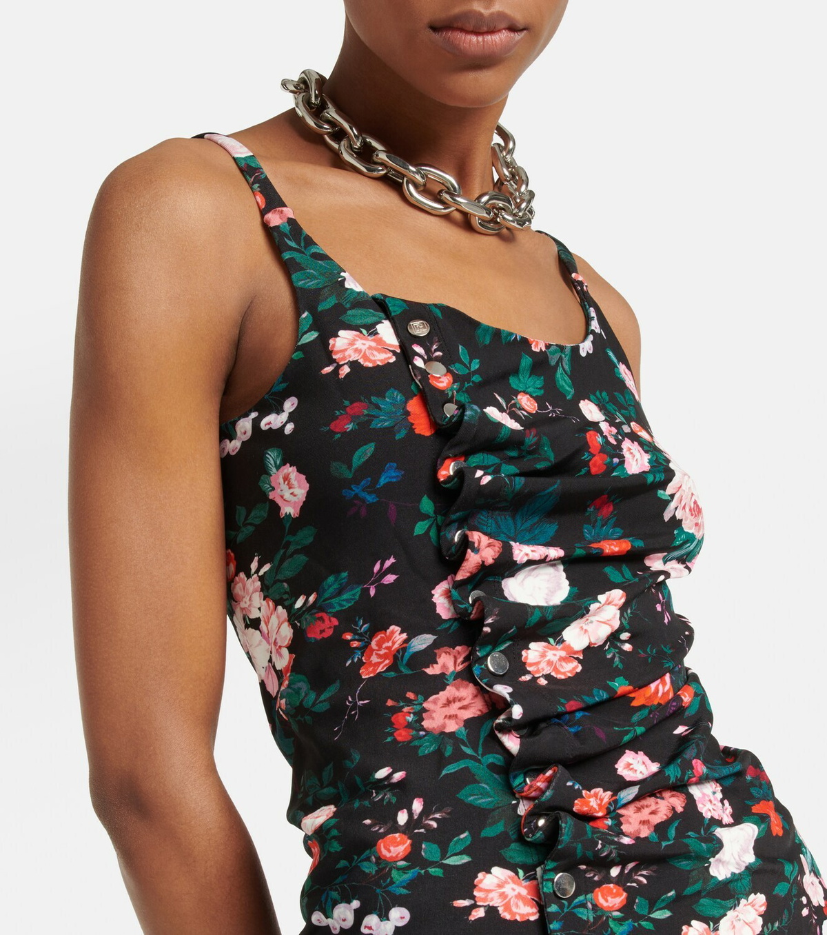 ruched floral top