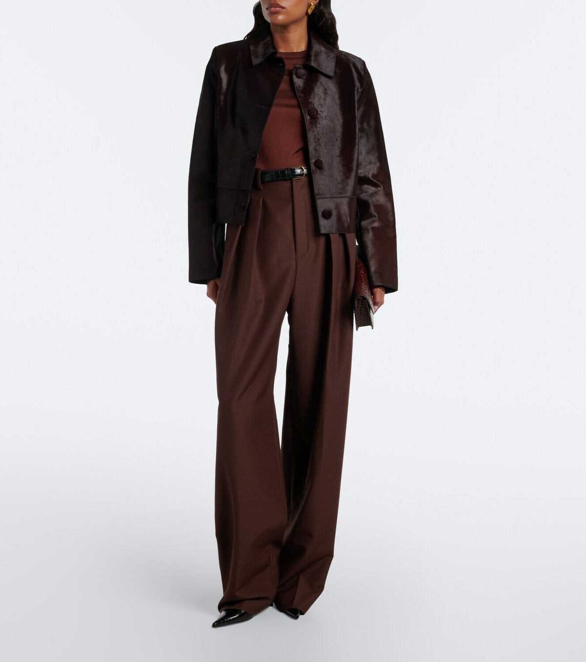 Nour Hammour Hadley calf hair jacket