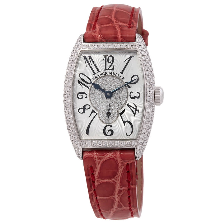 Photo: Franck Muller Cintree Curvex Hand Wind Diamond Silver Dial Watch 1750 S6 G D CD OG