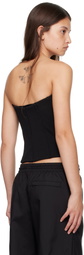 WARDROBE.NYC Black Semi Matte Bustier Tank Top
