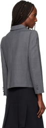 SHUSHU/TONG Gray Lapel Short Blazer