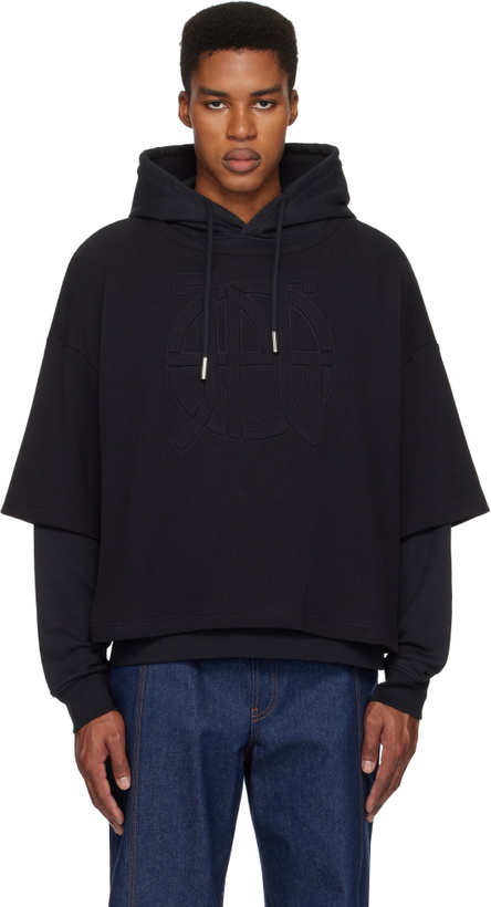 Photo: Jean Paul Gaultier Black 'The Oversized JPG' Hoodie