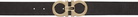 Ferragamo Brown & Black Reversible Adjustable Gancini Belt