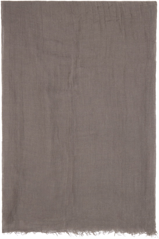 Photo: Rick Owens Gray Temple Sandy Mega Scarf