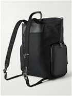 Serapian - Leather-Trimmed Recycled-Twill Backpack