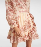 Zimmermann Printed cotton wrap dress