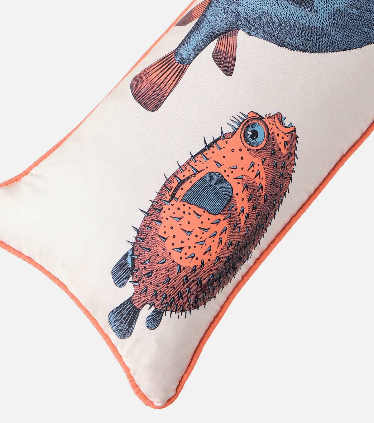 Fornasetti Pesci printed silk cushion