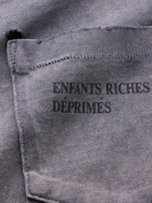Enfants Riches Déprimés - Thrashed Distressed Logo-Print Cotton-Jersey T-Shirt - Purple