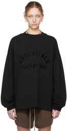 Fear of God ESSENTIALS Black Crewneck Long Sleeve T-Shirt