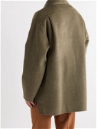 ACNE STUDIOS - Domen Oversized Double-Faced Wool Overshirt - Green