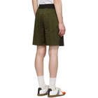 Maison Margiela Green and Black Washed Nylon Shorts