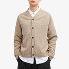 Universal Works Men's Eco Wool David Cardigan in Fawn