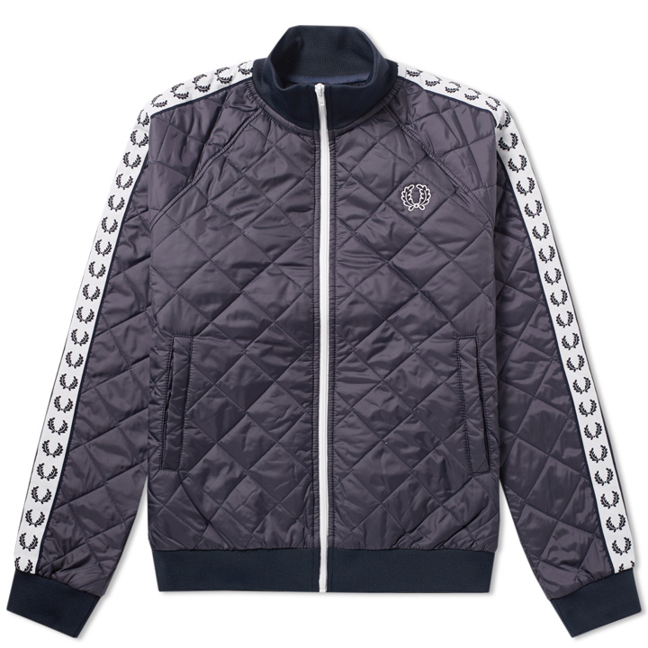 Photo: Fred Perry x Lavenham Quilted Taped Tracktop