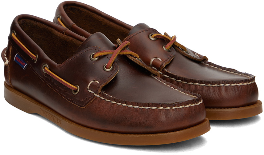 Sebago Portland leather boat shoes - Brown