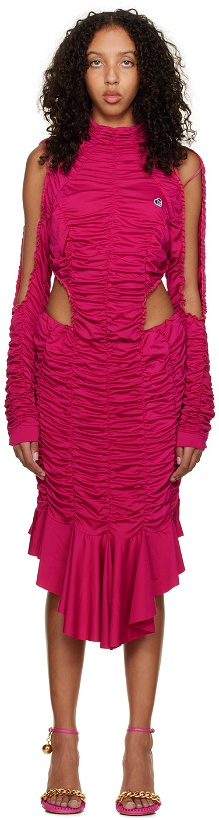 Photo: Ester Manas Pink Peephole Midi Dress