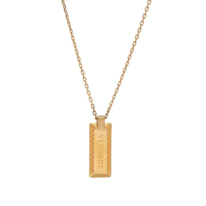 Photo: Versace Logo Pendant and Necklace