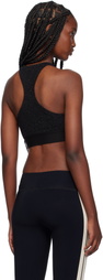 Palm Angels Black Logo Tape Tank Top
